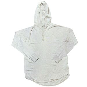 Smartwool womens wool blend pullover Henley hooded lightweight sweater large